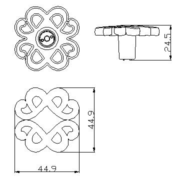 Tractions plaquées et boutons de Cabinet de raboteuse de meubles de cuisine de poignée de laque