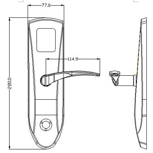 Serrure balayée de carte électronique de Digital de nickel/serrure porte de l'électronique pour la chambre d'hôtel