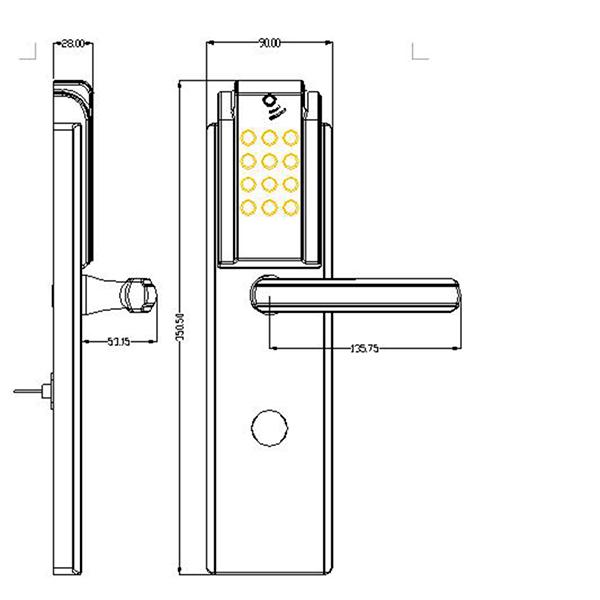 Mot de passe électronique moderne de carte de Digital de serrure de porte de sécurité d'hôtel/Chambre ouvert