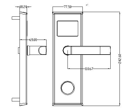 Serrure de porte électronique d'hôtel de Digital de carte de la serrure RFID d'hôtel futé