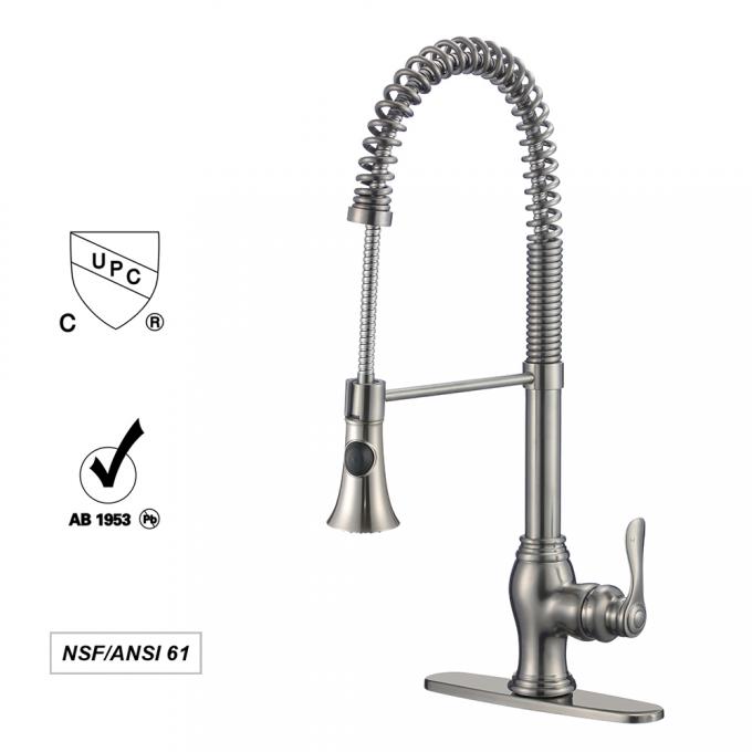 Les robinets en laiton d'évier d'énergie hydraulique de Chrome approuvés par CUPC retirent le robinet d'eau