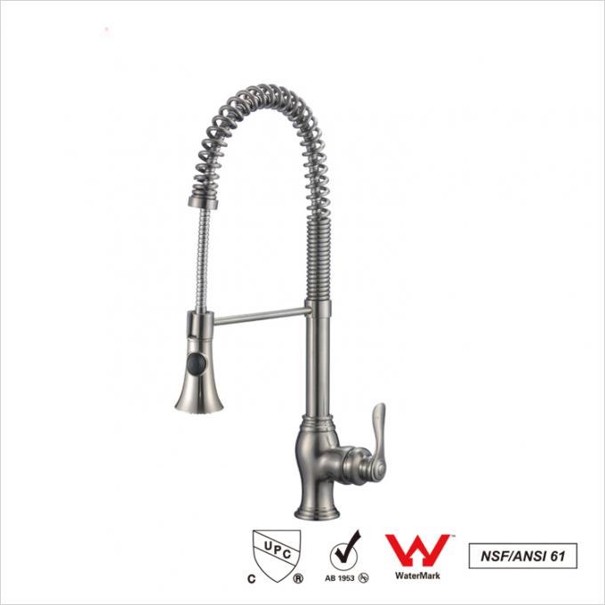 Les robinets en laiton d'évier d'énergie hydraulique de Chrome approuvés par CUPC retirent le robinet d'eau