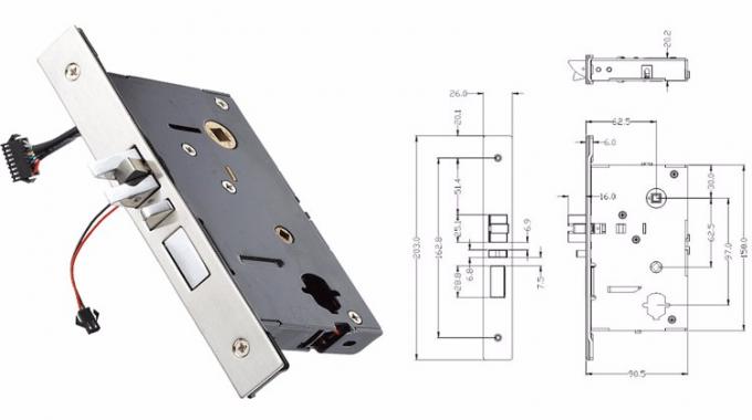 Serrure balayée de carte électronique de Digital de nickel/serrure porte de l'électronique pour la chambre d'hôtel