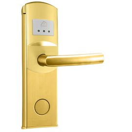 Une carte de verrouillage électronique de porte en alliage de zinc moderne / clé ouverte avec finition en or PVD