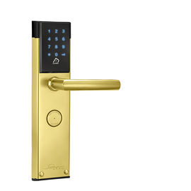 Electroinc verrouilleur de porte en or déverrouillé par mot de passe ou clé mécanique