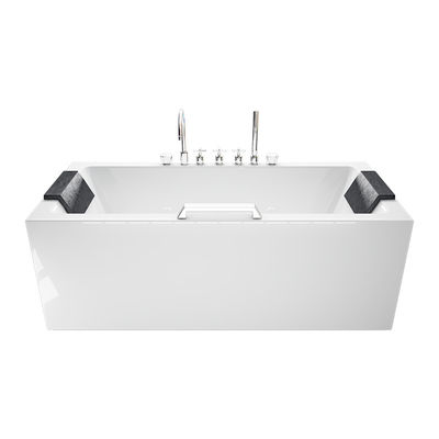 Une baignoire en acrylique carré à température constante intelligente avec oreiller