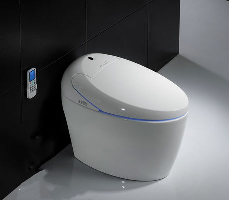 Une pièce de toilettes intelligentes sanitaires avec capteur de contact des pieds