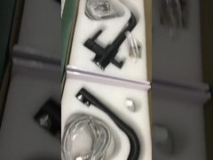 Nickel multifonctionnel en laiton futé Plate-forme-monté de cuisine de trois manières de robinet d'eau