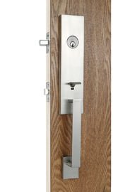 Ensemble de poignées de porte d'entrée en alliage de zinc pour une épaisseur de porte de 45 mm à 70 mm