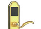 Fermeture de porte électronique d'hôtel plaquée en or avec carte / clé 288 * 73mm Taille de plaque