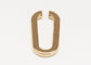 Matériel en alliage de zinc d'accessoires de sac à main plaqué par or avec le logo adapté aux besoins du client