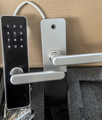 Verrouillage de porte à domicile intelligent Verrouillage d'empreintes digitales Bluetooth WiFi Peint en noir / argent pour la sécurité
