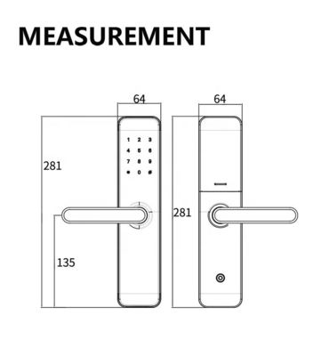 Bluetooth Wifi RFID sans clé Fermeture de porte intelligente pour la porte d'entrée de la maison Porte de chambre