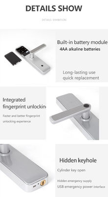Bluetooth Wifi RFID sans clé Fermeture de porte intelligente pour la porte d'entrée de la maison Porte de chambre