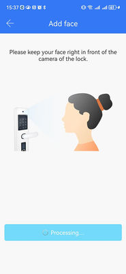 Aluminium Commercial Smart Lock Reconnaissance faciale vidéo œil de chat ouverture de veine de la paume IP65