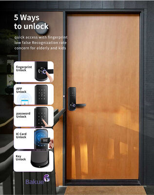 Classification CE EN1634-1 EN14846 Fermeture de porte à empreinte digitale certifiée avec code d'accès unique, code d'accès chronométré et clé électronique partout ou par n'importe qui