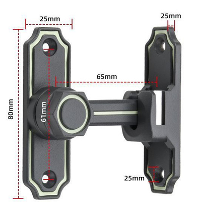 Serrure de verrou de porte de grange pour sécurité d'intérieur/extérieure/décoration/protection