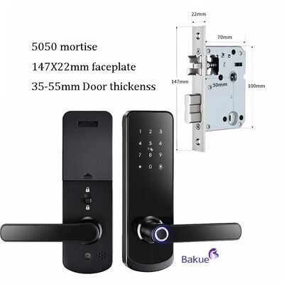 Classification CE EN1634-1 EN14846 Fermeture de porte à empreinte digitale certifiée avec code d'accès unique, code d'accès chronométré et clé électronique partout ou par n'importe qui