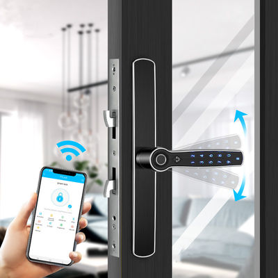 Fermeture d'empreintes digitales FPC Fermeture de porte coulissante Bluetooth Manche en alliage de zinc