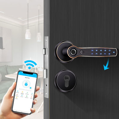 Fermeture de porte à double verrouillage à écharpe Smart Door Lock FPC Impression digitale