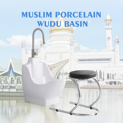 Wudumate en céramique bain de pieds compact tirage du robinet d'économie d'espace