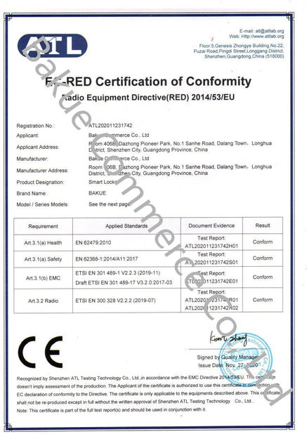 Chine Bakue Commerce Co.,Ltd. Certifications